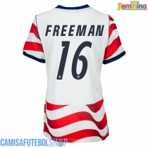 Camisa de time de futebol Estados Unidos Alex Freeman #16 Replicas 1º Equipamento Feminina Mundo 2026 Manga Curta